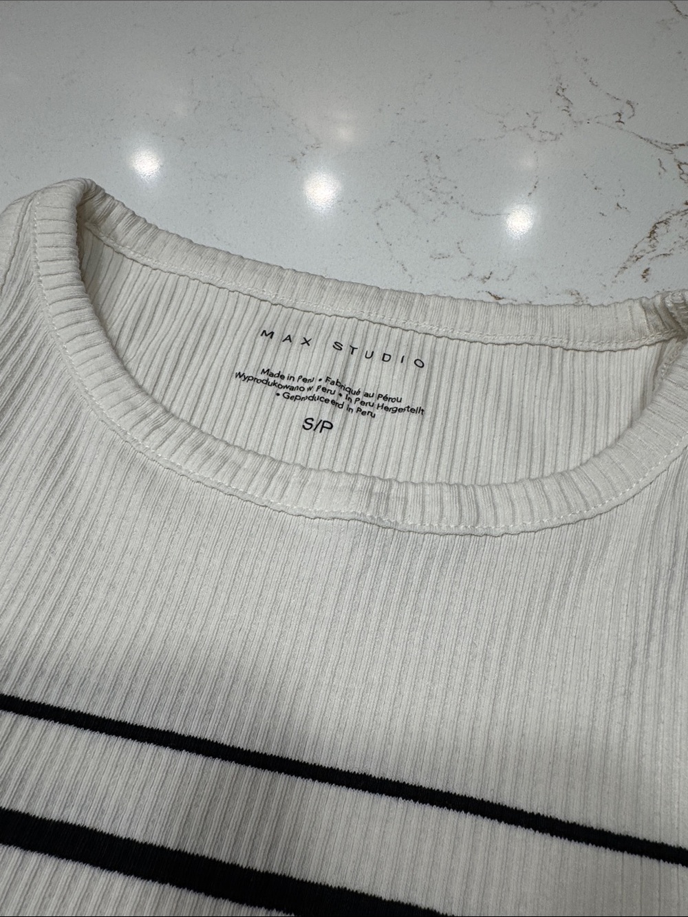 Max Studio Ribbed Tank Top Size S/P - Picture 2 of 5